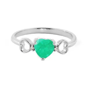 1.01 Carat 14K Solid White Gold See The Bravery Emerald Diamond Ring