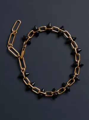 14k Gold Filled and Titanium Adjustable Spike Men's Bracelet