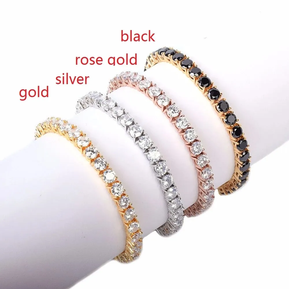 3-5MM 5A  VVS Tennis Iced Out Diamond Bracelet