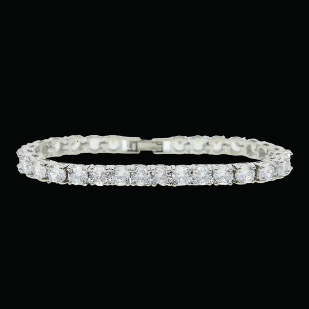 3-5MM 5A  VVS Tennis Iced Out Diamond Bracelet