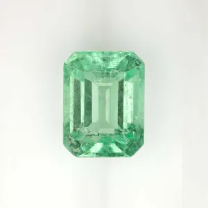 3.20ct COLOMBIAN EMERALD LOOSE GEMSTONE MINT GREEN EMERALD SHAPE CUT NATURAL