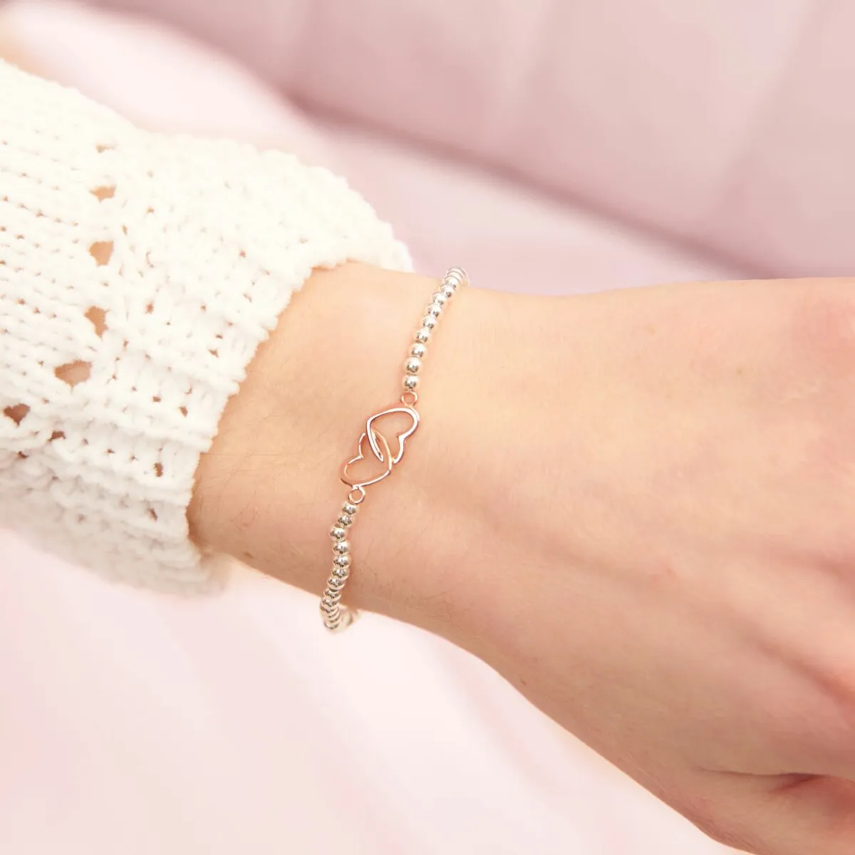 A Little 'Beautiful Friend' Bracelet | Silver & Rose Gold Plated