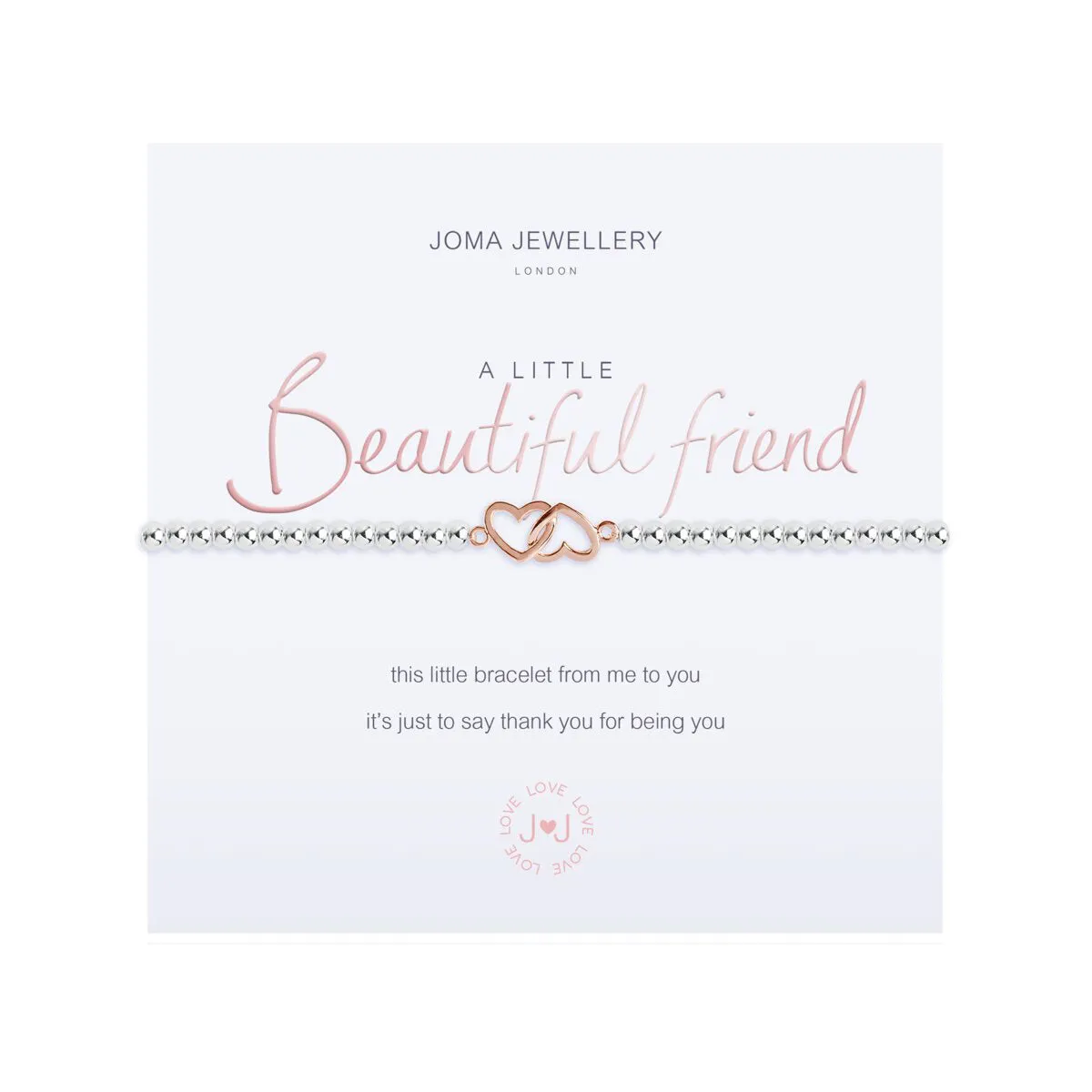 A Little 'Beautiful Friend' Bracelet | Silver & Rose Gold Plated