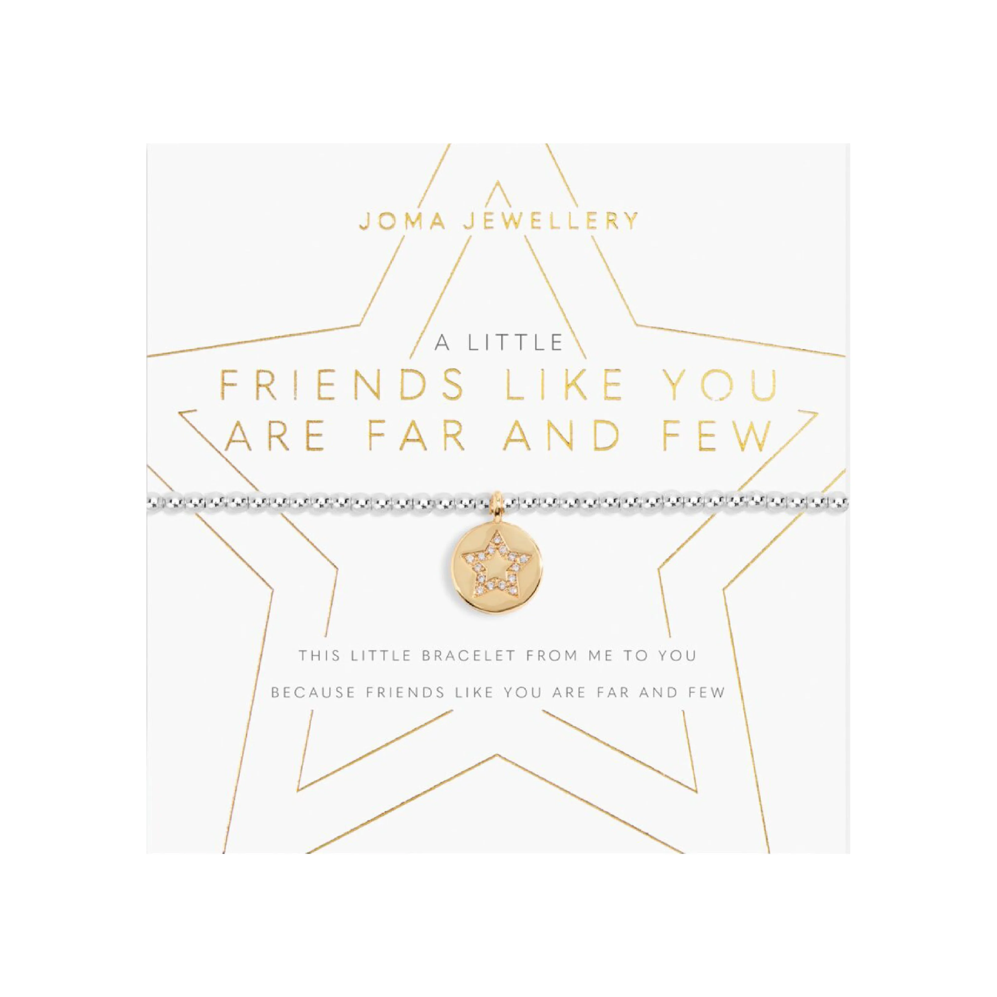 A Little 'Friends Like You Are Far And Few' Bracelet | Silver/Gold Plated