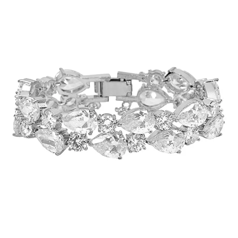 Adriana Crystal Bracelet available in Rose Gold & Silver