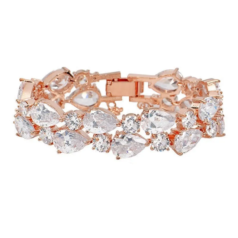 Adriana Crystal Bracelet available in Rose Gold & Silver