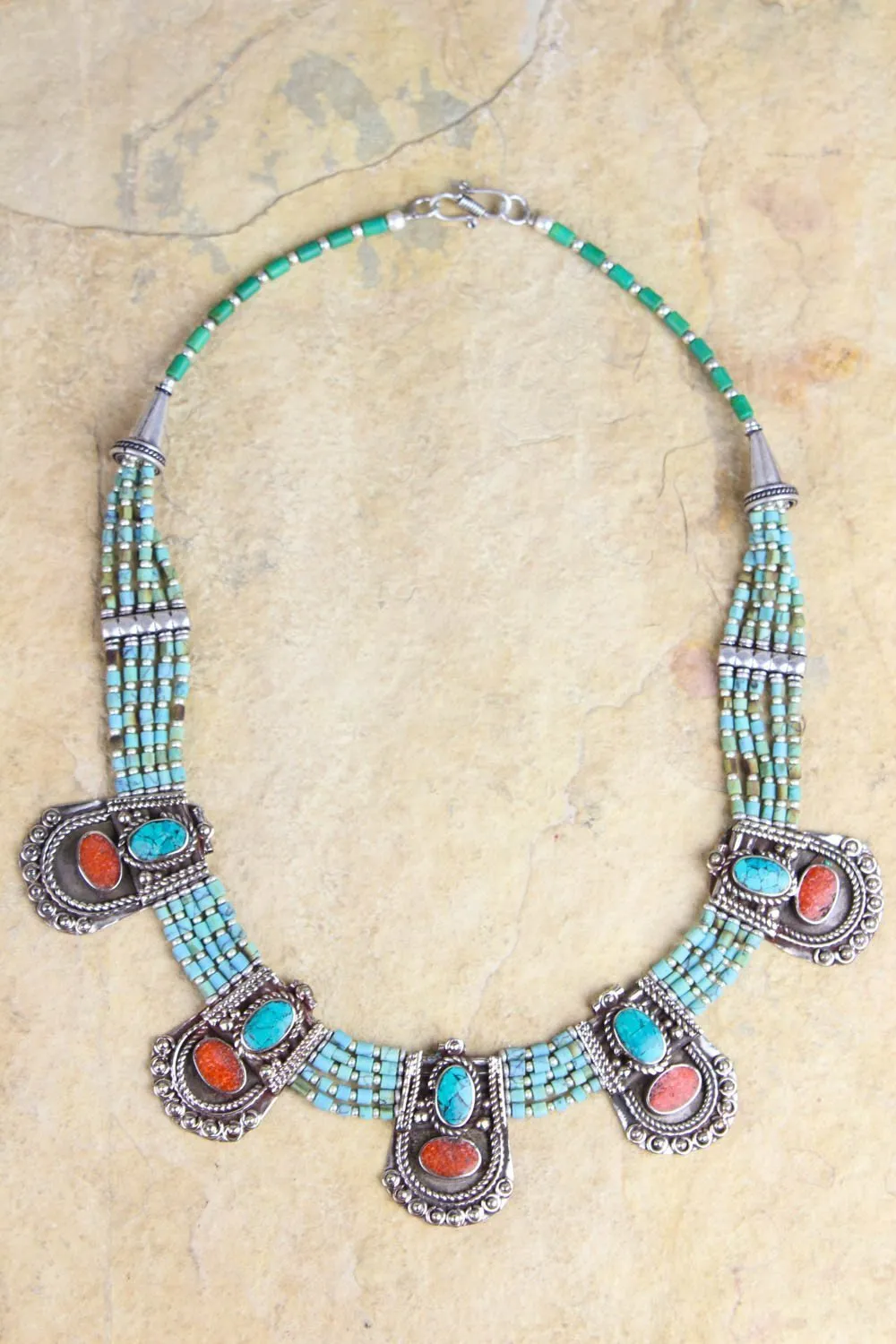 Annapurna Turquoise Tibetan Necklace