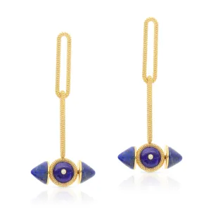 Avani Lapis Vermeil Dangler Earrings