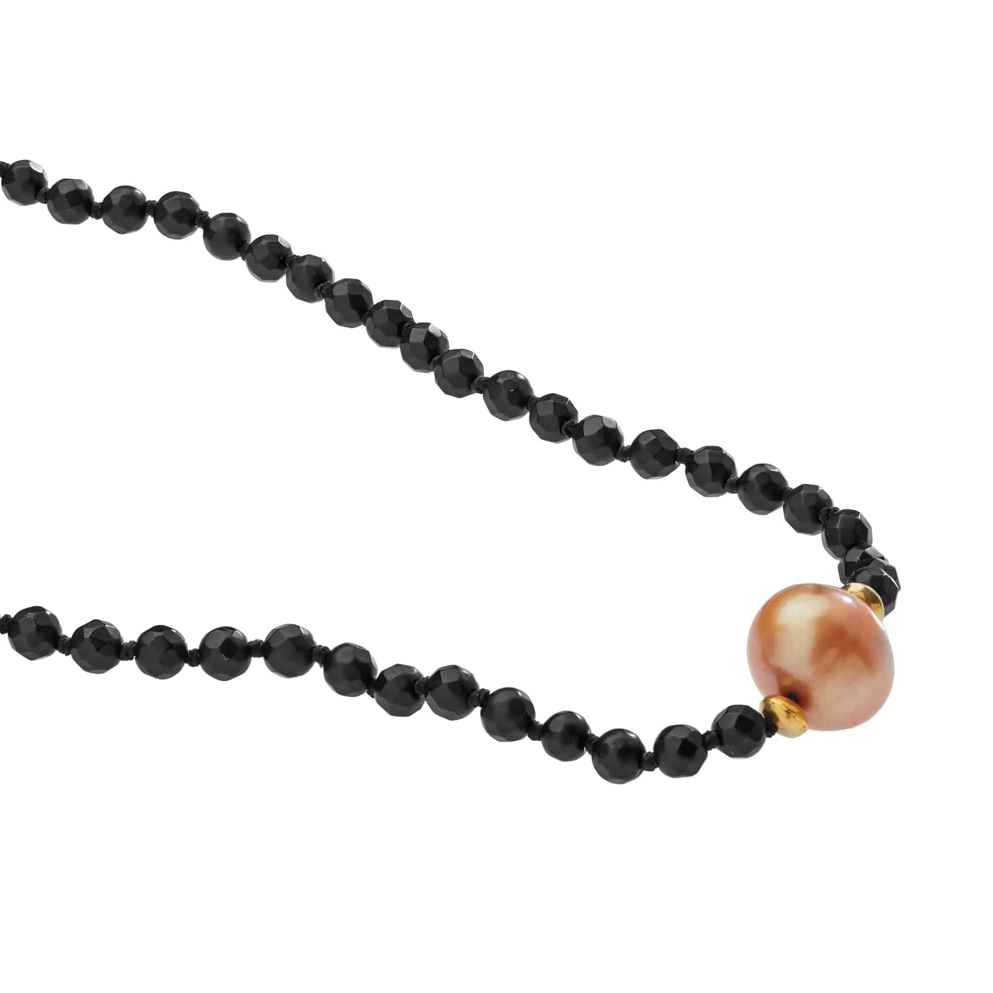 Black Onyx Pearl Necklace 25 (45cm)