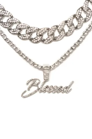 Blessed 2 Piece Chain Set - Silver