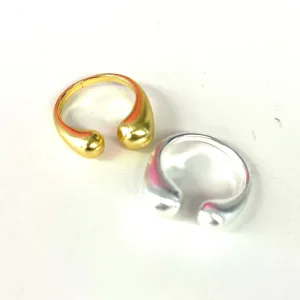 Brushed Metallic Adjustable Ring