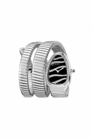 bvlgari serpenti tubogas stainless steel 35mm ladies watch ref. 102441 sp35bdsds.2t