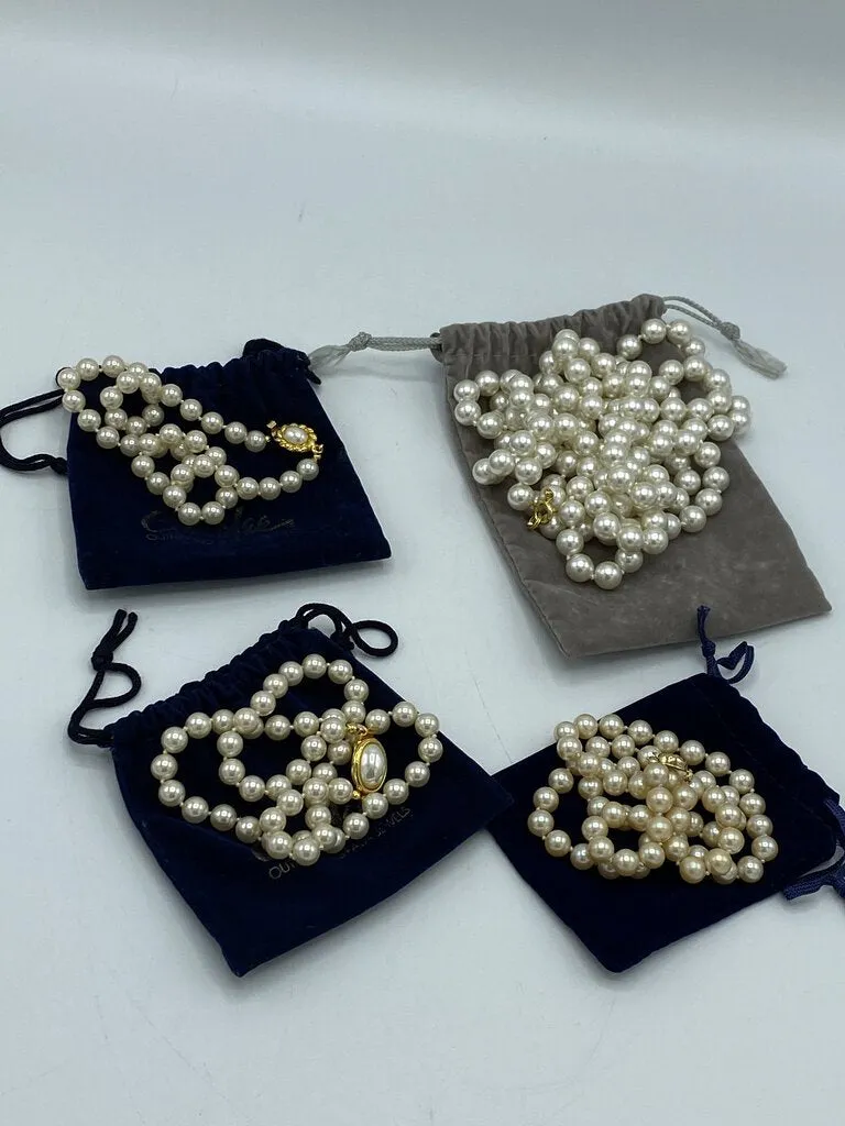 Carolee, Marvella & More Pearl Necklaces Lot of 4 /r