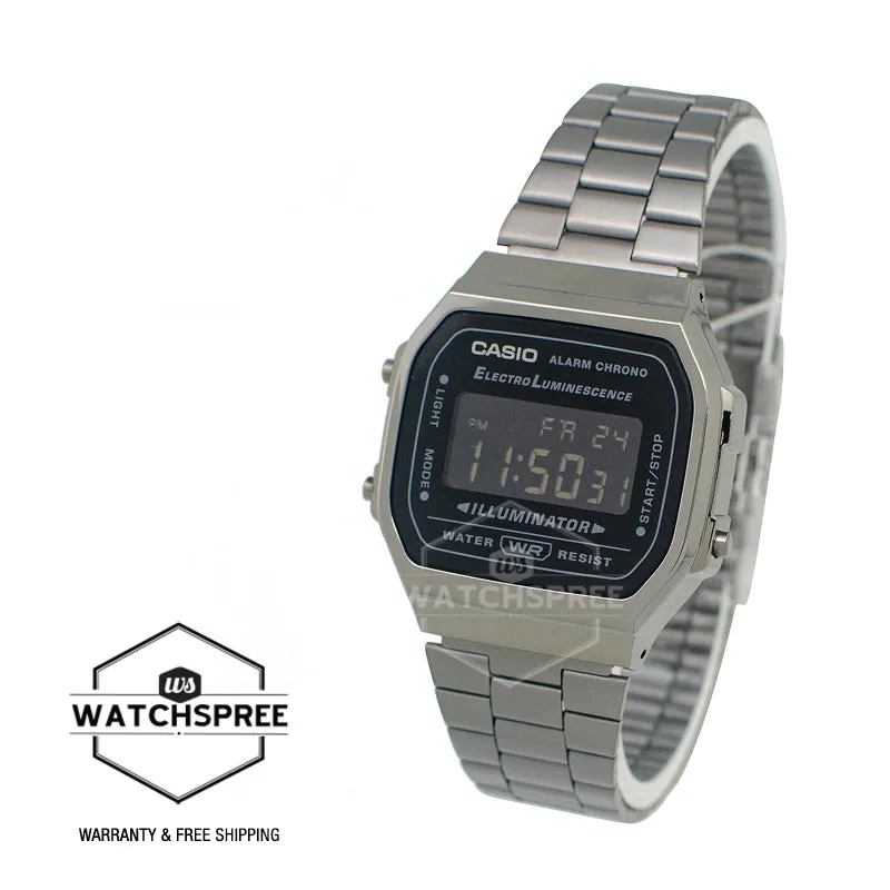 Casio Standard Digital Gray Ion Plated Stainless Steel Band Watch A168WGG-1B