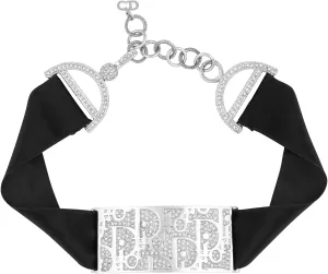 Christian Dior Swarovski Diorissimo Giant Ribbon Choker