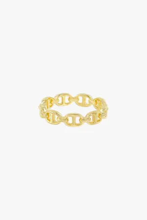 Chunky chain ring gold plated