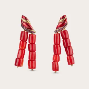 Coral Earrings