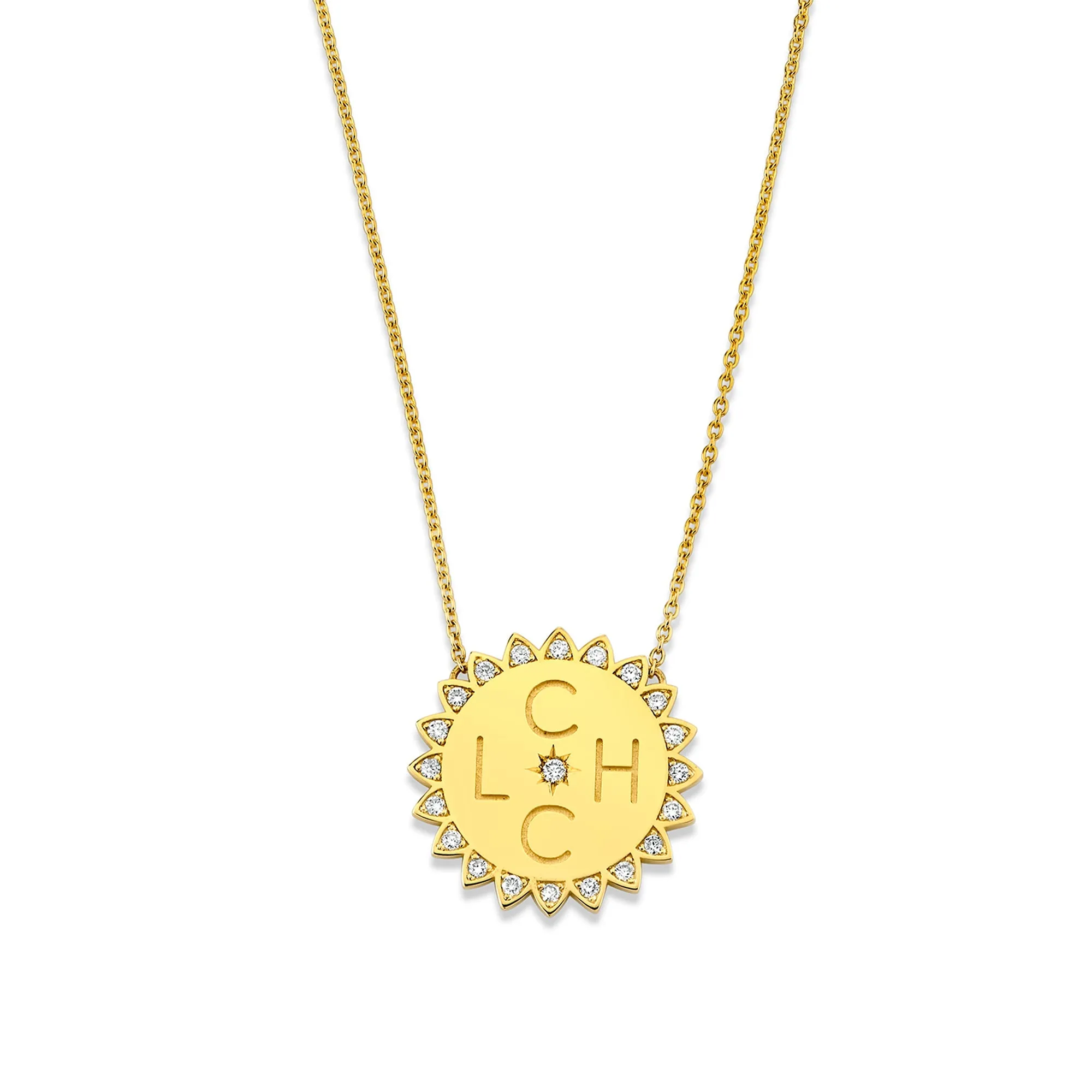 Custom Initials Medium "You Are My Sunshine" Necklace