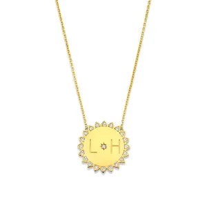 Custom Initials Medium "You Are My Sunshine" Necklace