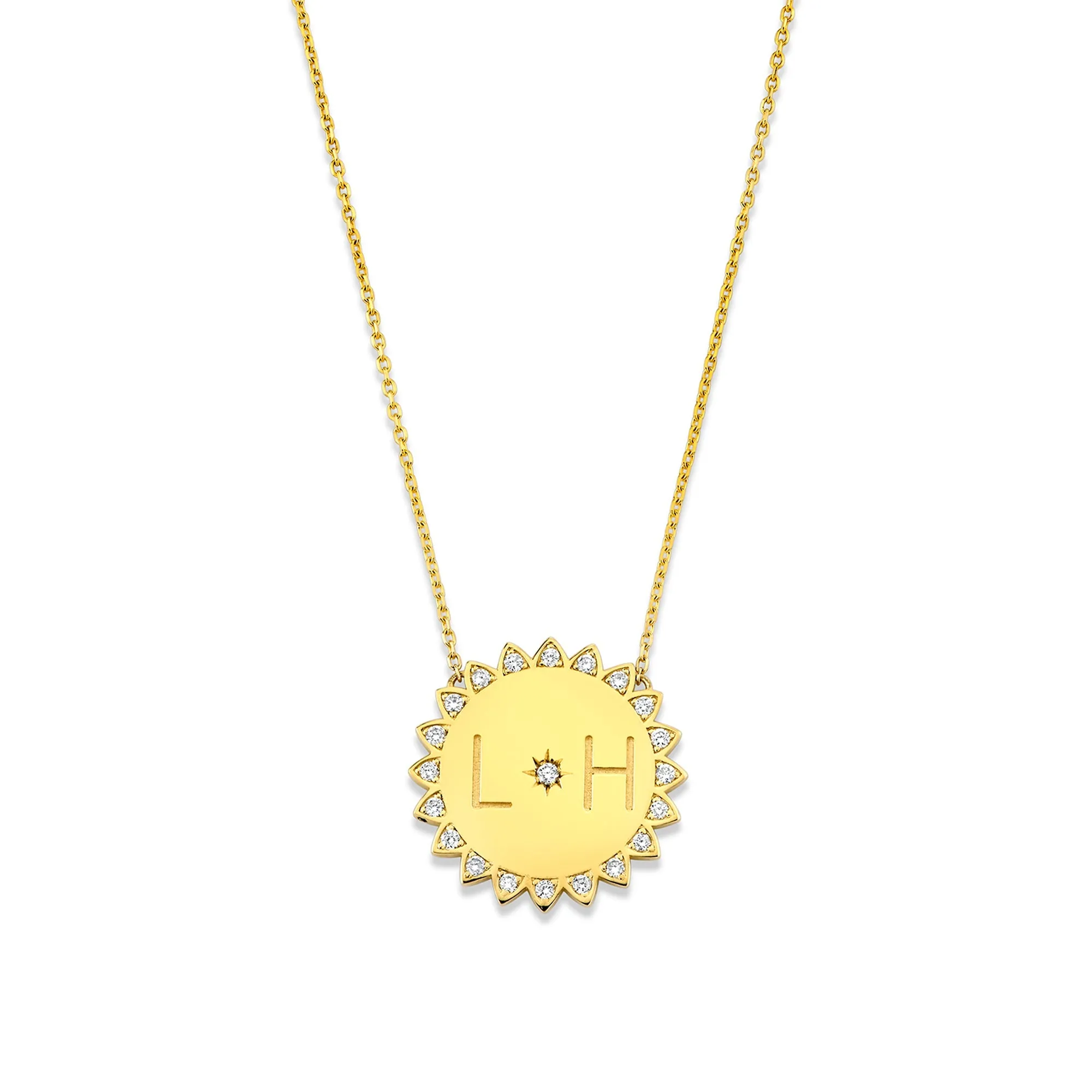 Custom Initials Medium "You Are My Sunshine" Necklace