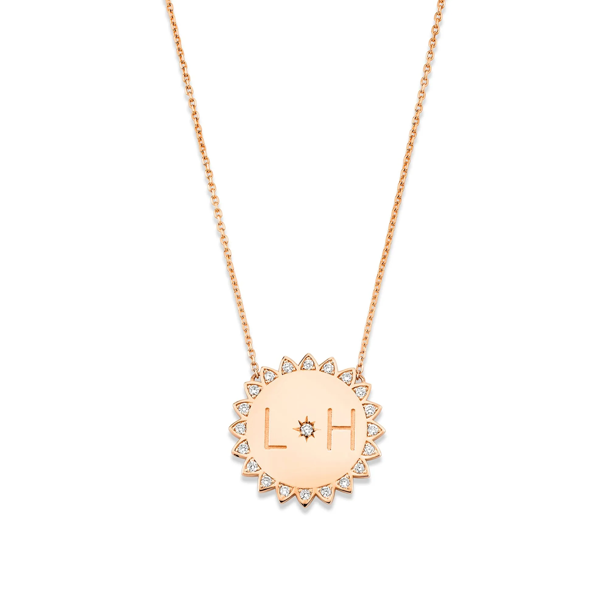 Custom Initials Medium "You Are My Sunshine" Necklace