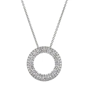 Diamond Circle Pendant Necklace