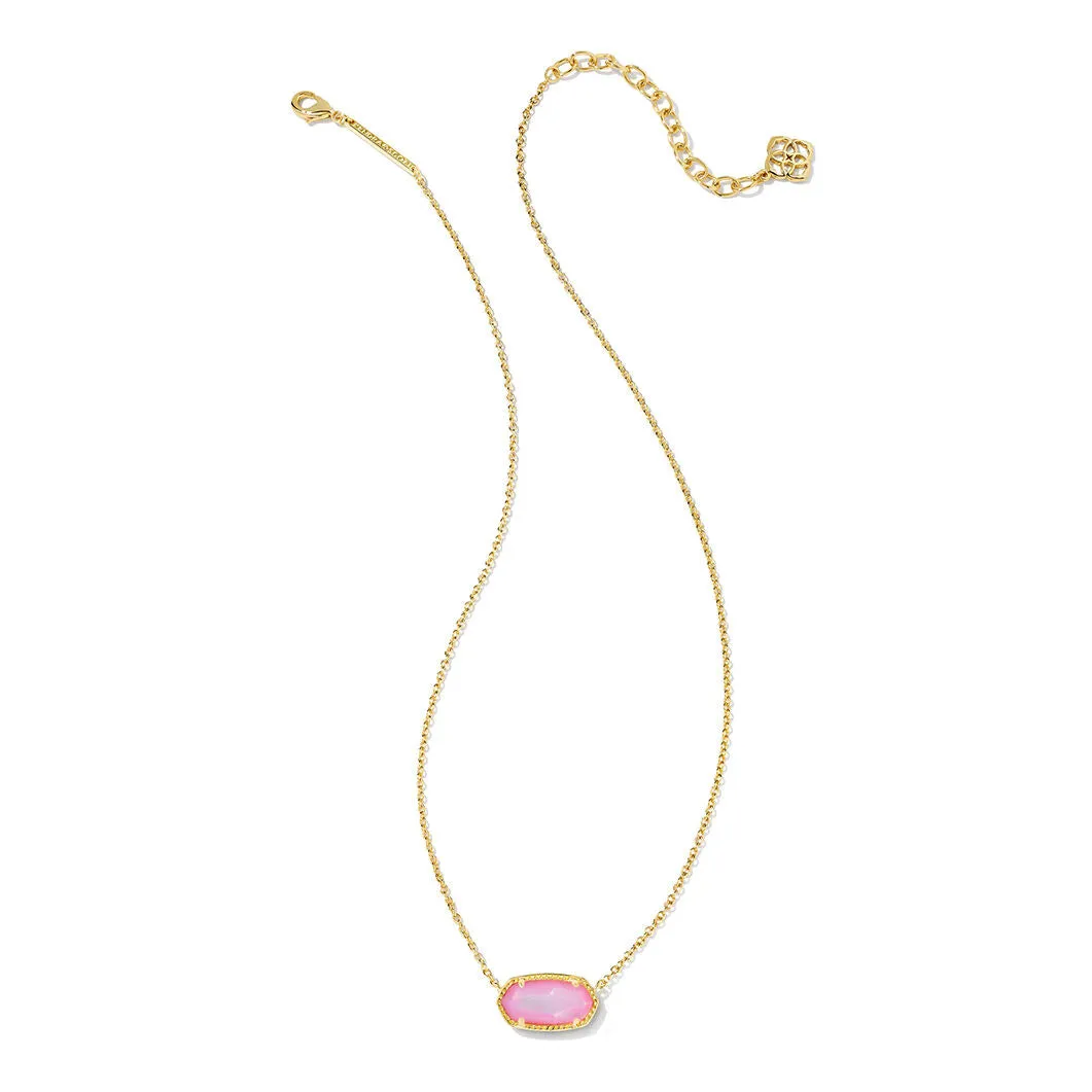 Elisa Short Pendant in Gold & Blush Mother of Pearl