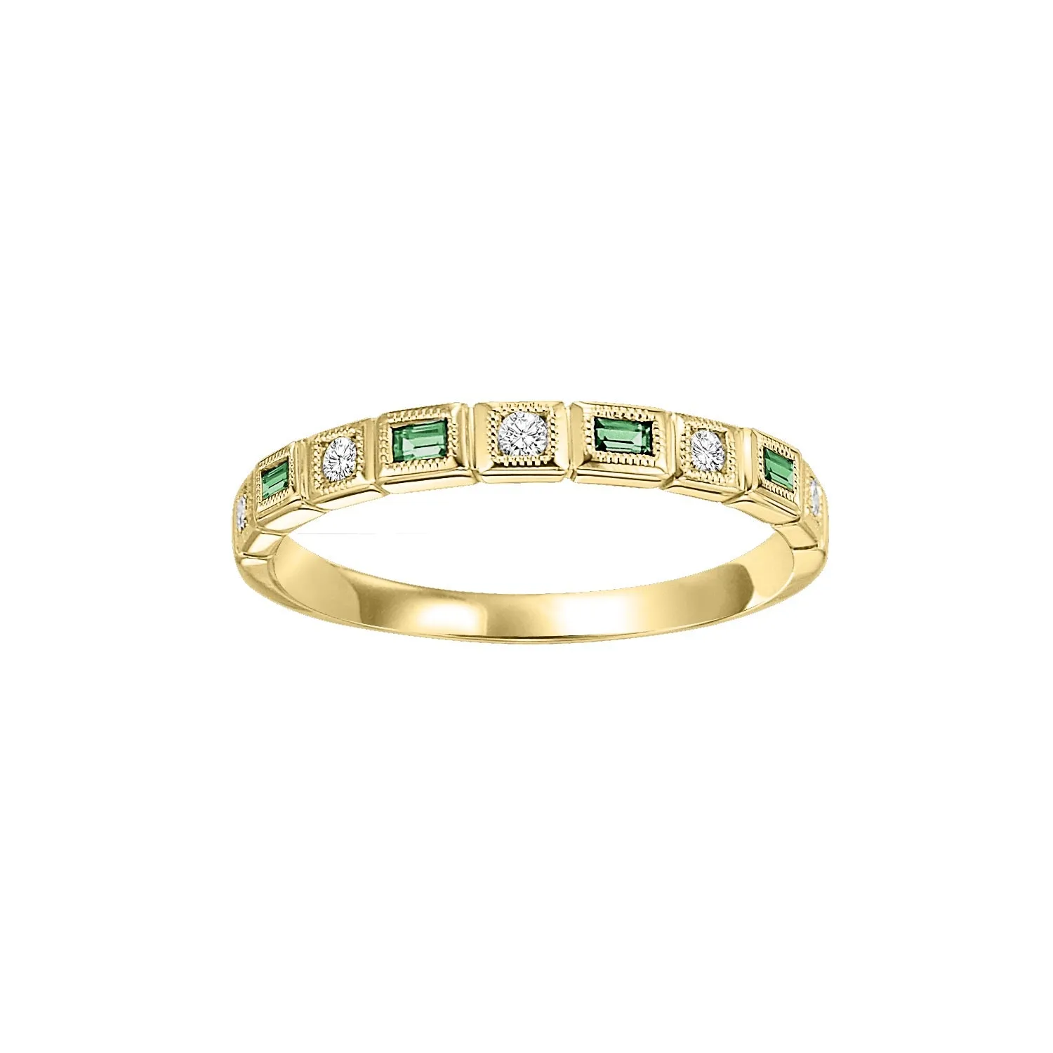 Emerald   Diamond Stackable Band - Multiple Options