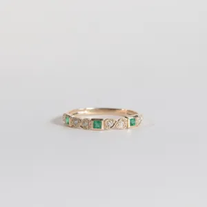 Emerald   Diamond Stackable Band - Multiple Options