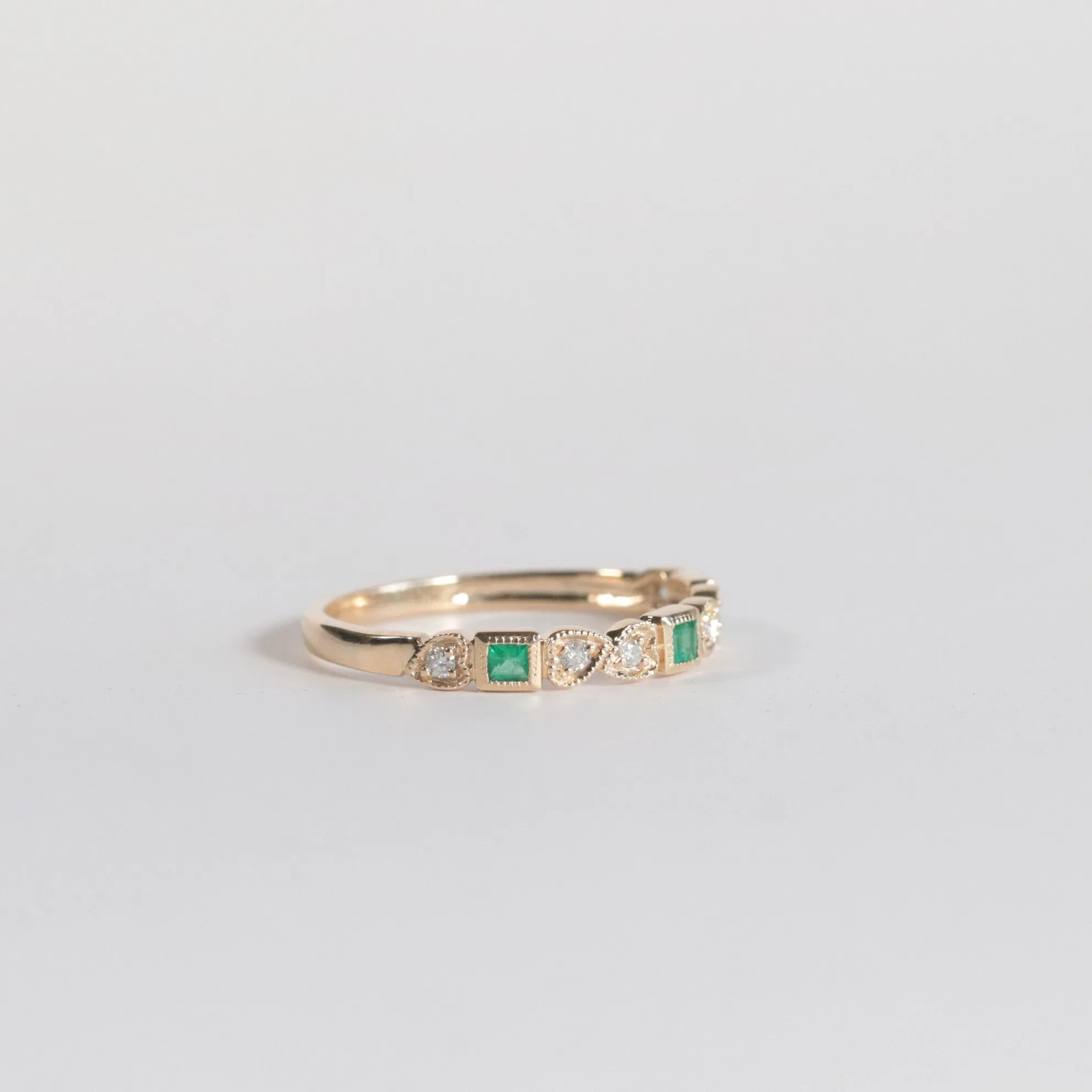 Emerald   Diamond Stackable Band - Multiple Options