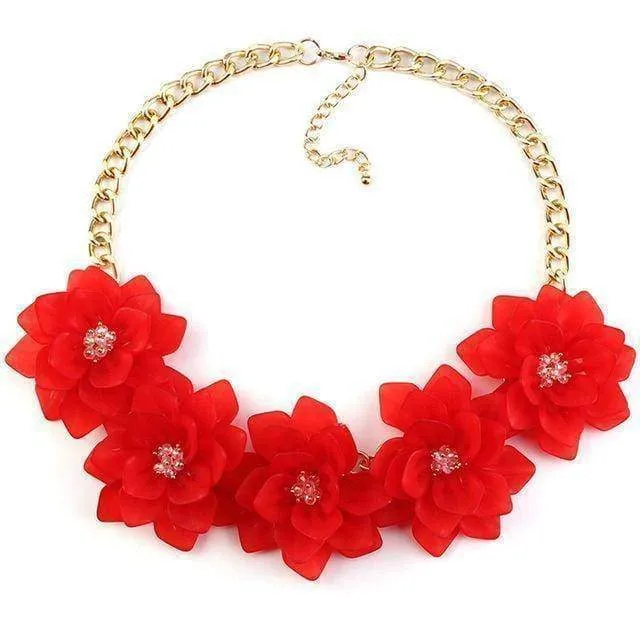 Flower Statement Necklace