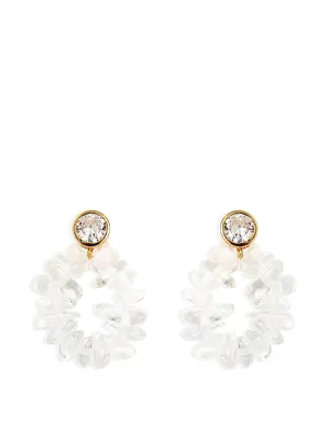 Gold with quartz Margot earrings