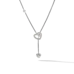 Heart Y Necklace with Diamonds