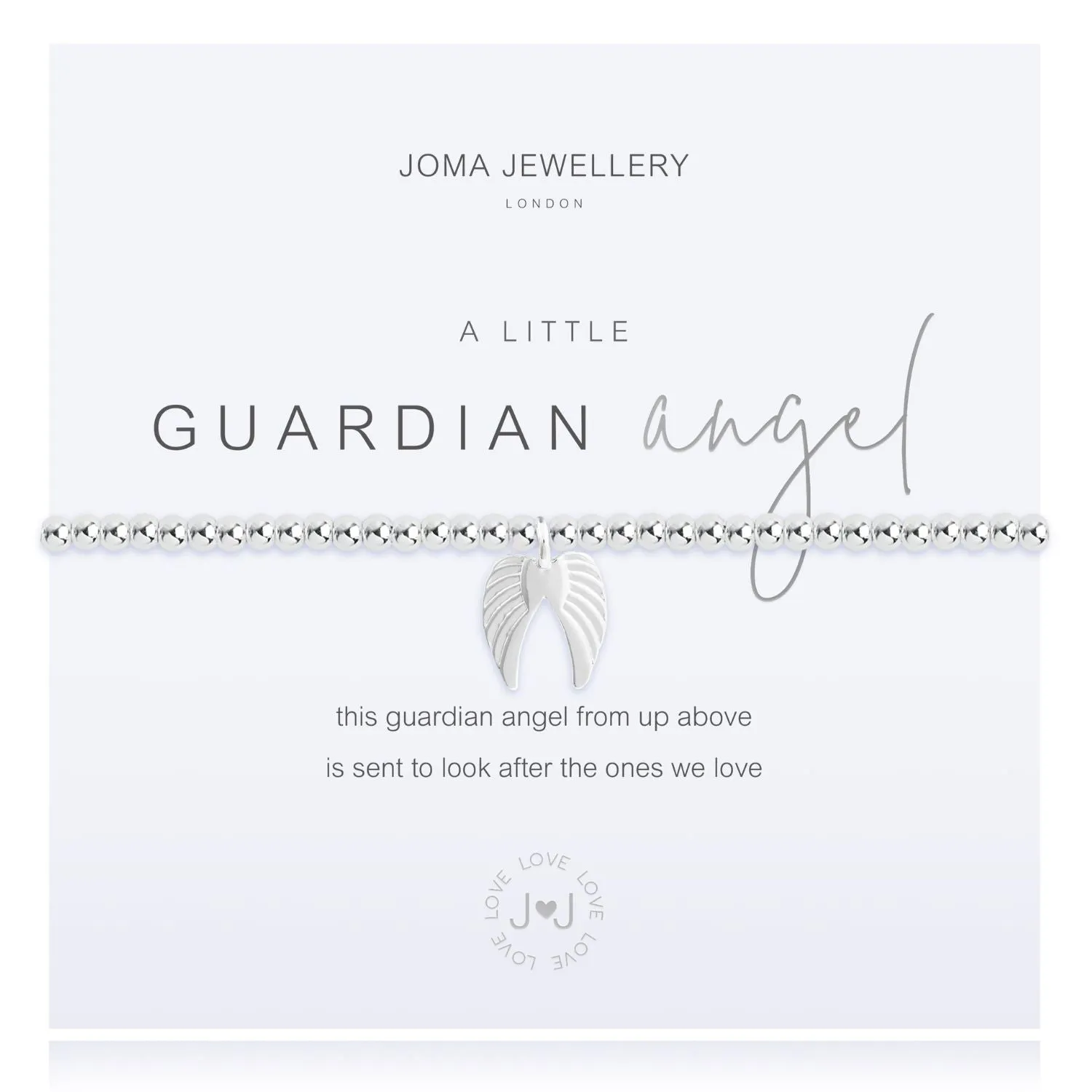 Joma Jewellery Silver A Little 'Guardian Angel' Wings Bracelet