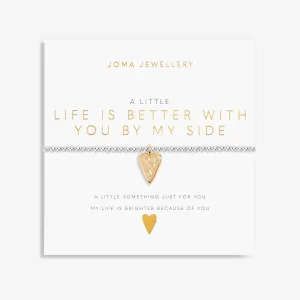 Joma Jewellery Silver A Little 'Life Is Better With You By My Side' Bracelet