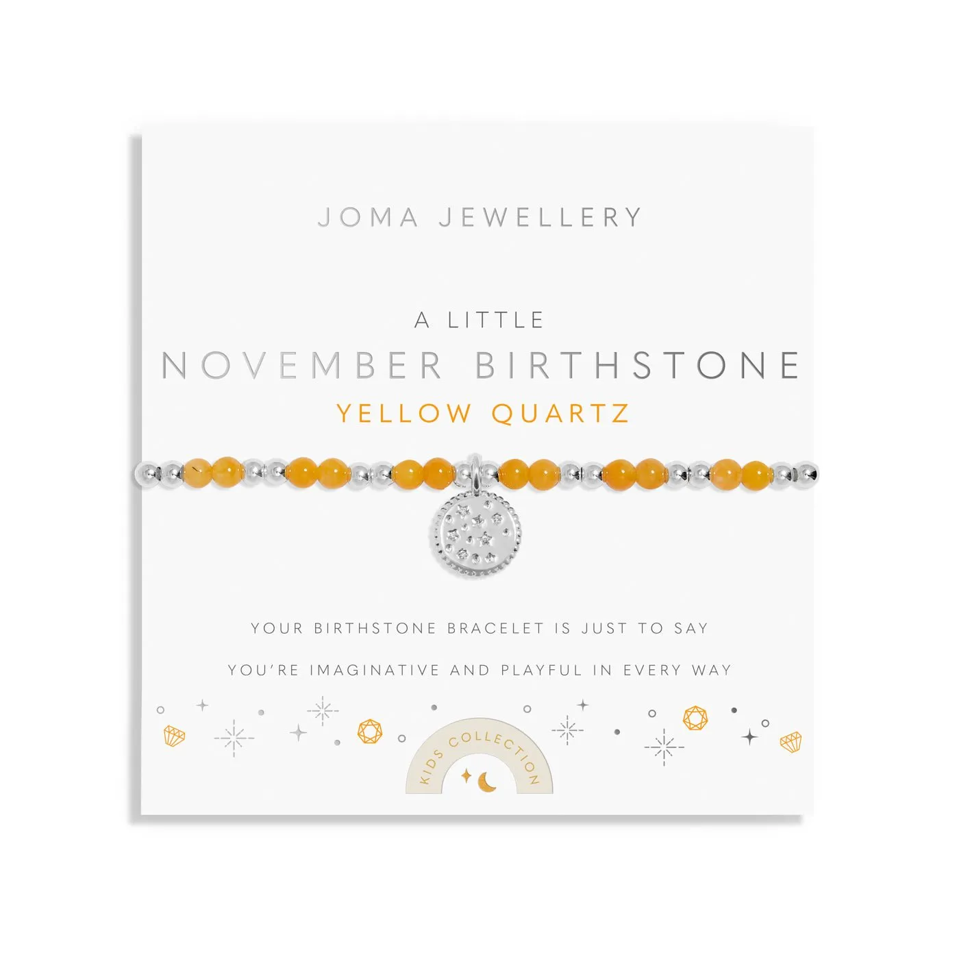 Kids A Little November Birthstone Silver Plated Bracelet C792