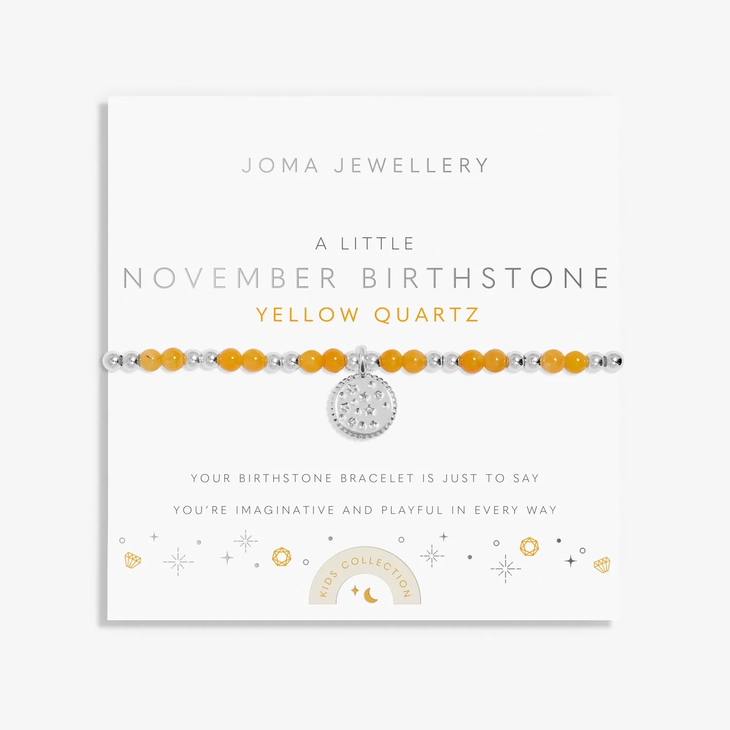 Kids A Little November Birthstone Silver Plated Bracelet C792