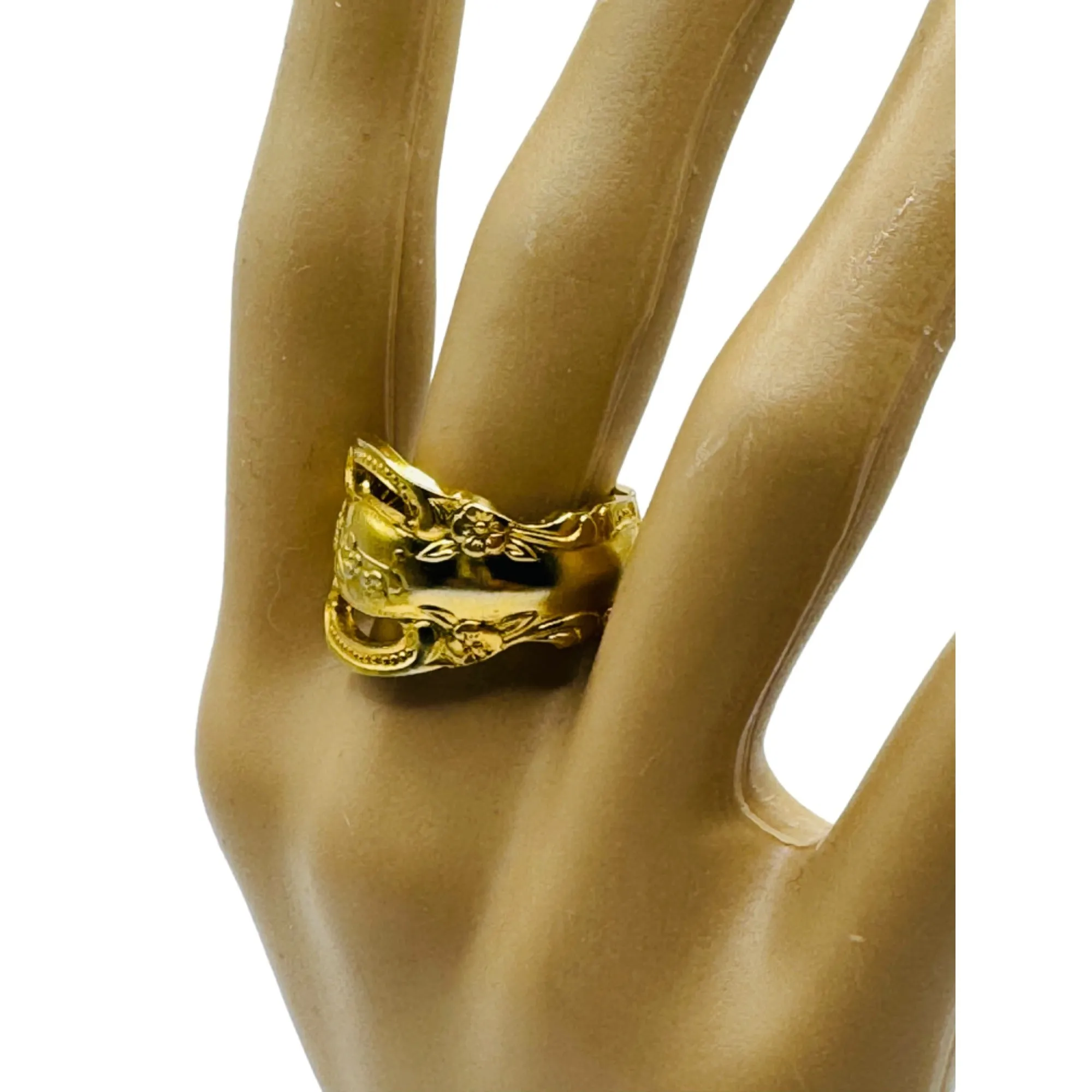 King Arthur’s Gold Electroplated Artisan Spoon Artisan Ring