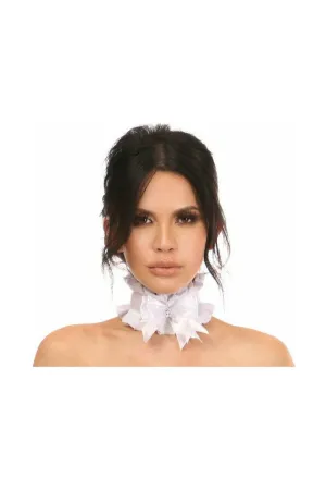 Kitten Collection White/White Lace Choker