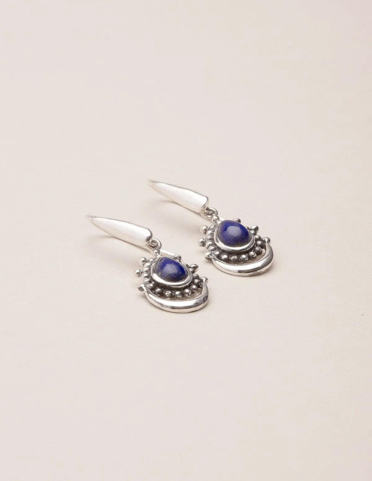 Lapis Vintage Teardrop Earrings