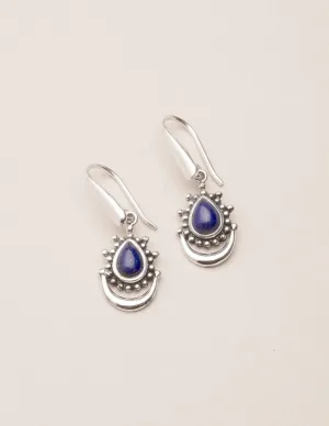 Lapis Vintage Teardrop Earrings