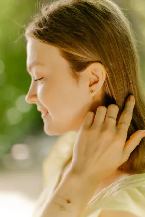 Lily Emerald Studs & Love Emerald Ring Set