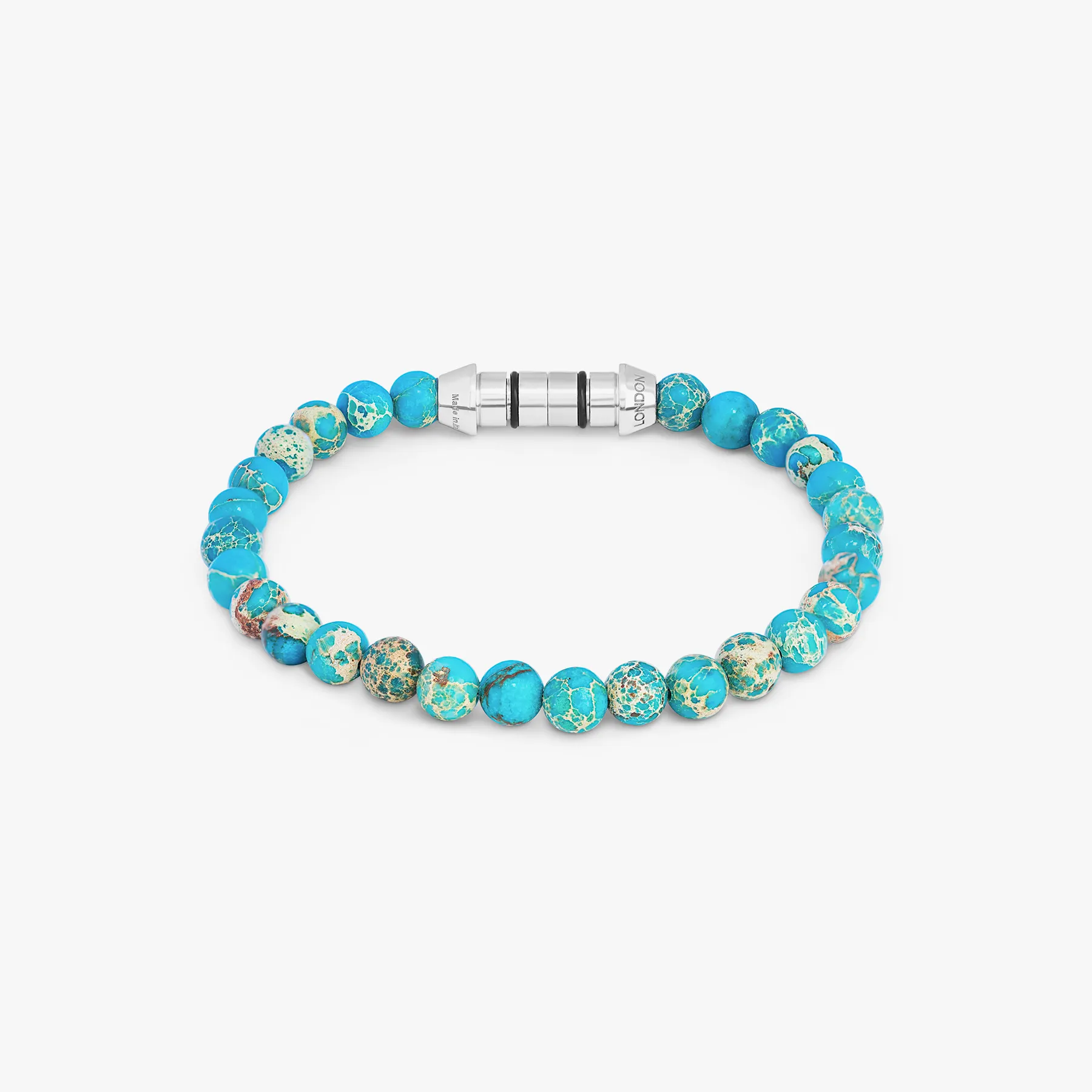 Lucky Me Beaded Bracelet With Blue Jasper