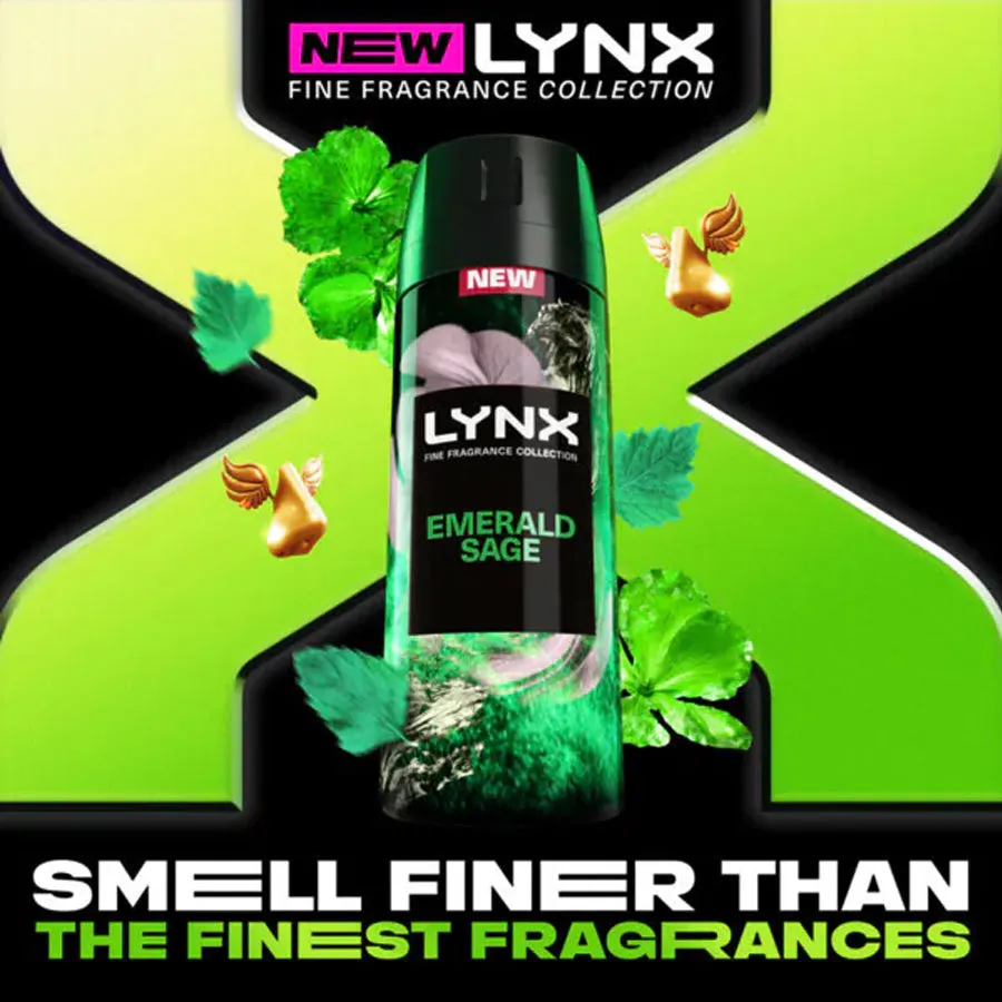 Lynx Fine Fragrance Collection Body Spray Emerald Sage 150ml