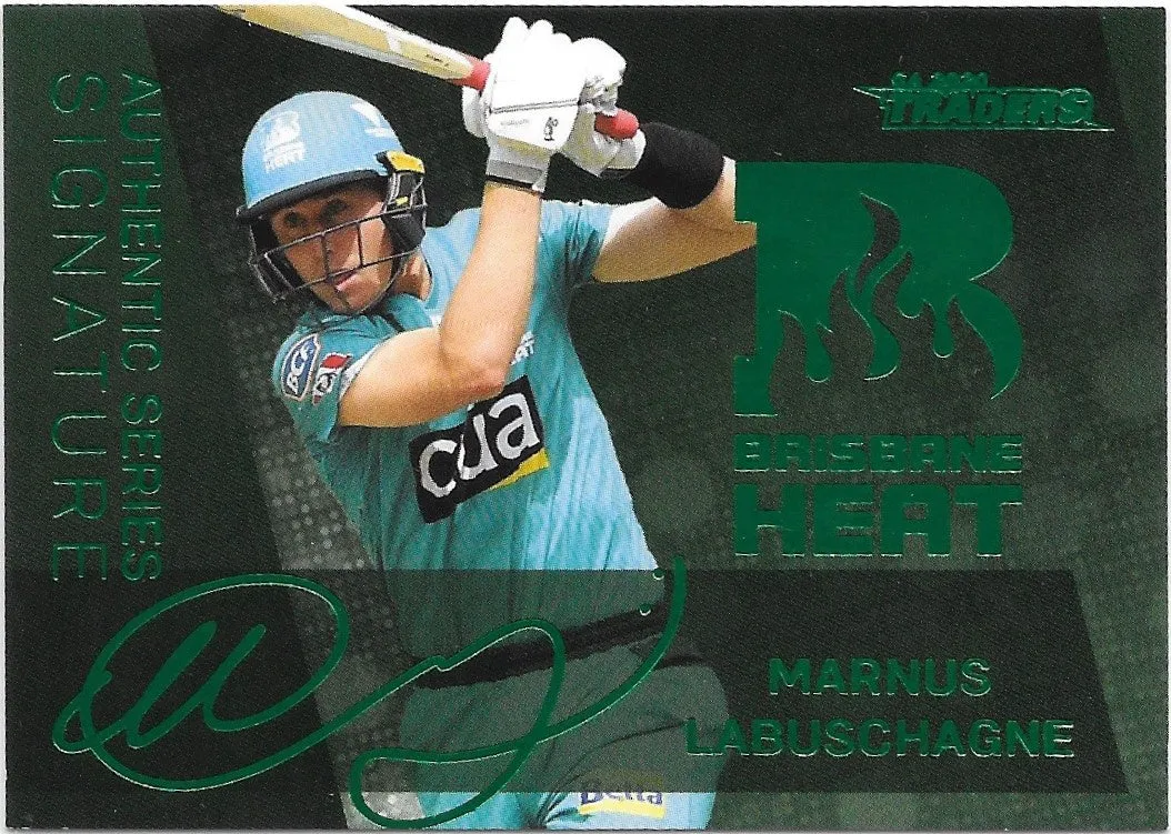 Marnus Labuschagne, Green Foil Signature, 2020-21 TLA Cricket Australia and BBL