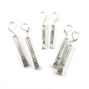 Mixed Bag Silverplate Spoon Bar Earrings - Wholesale