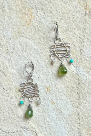 Mixed Metal Dangle Earrings