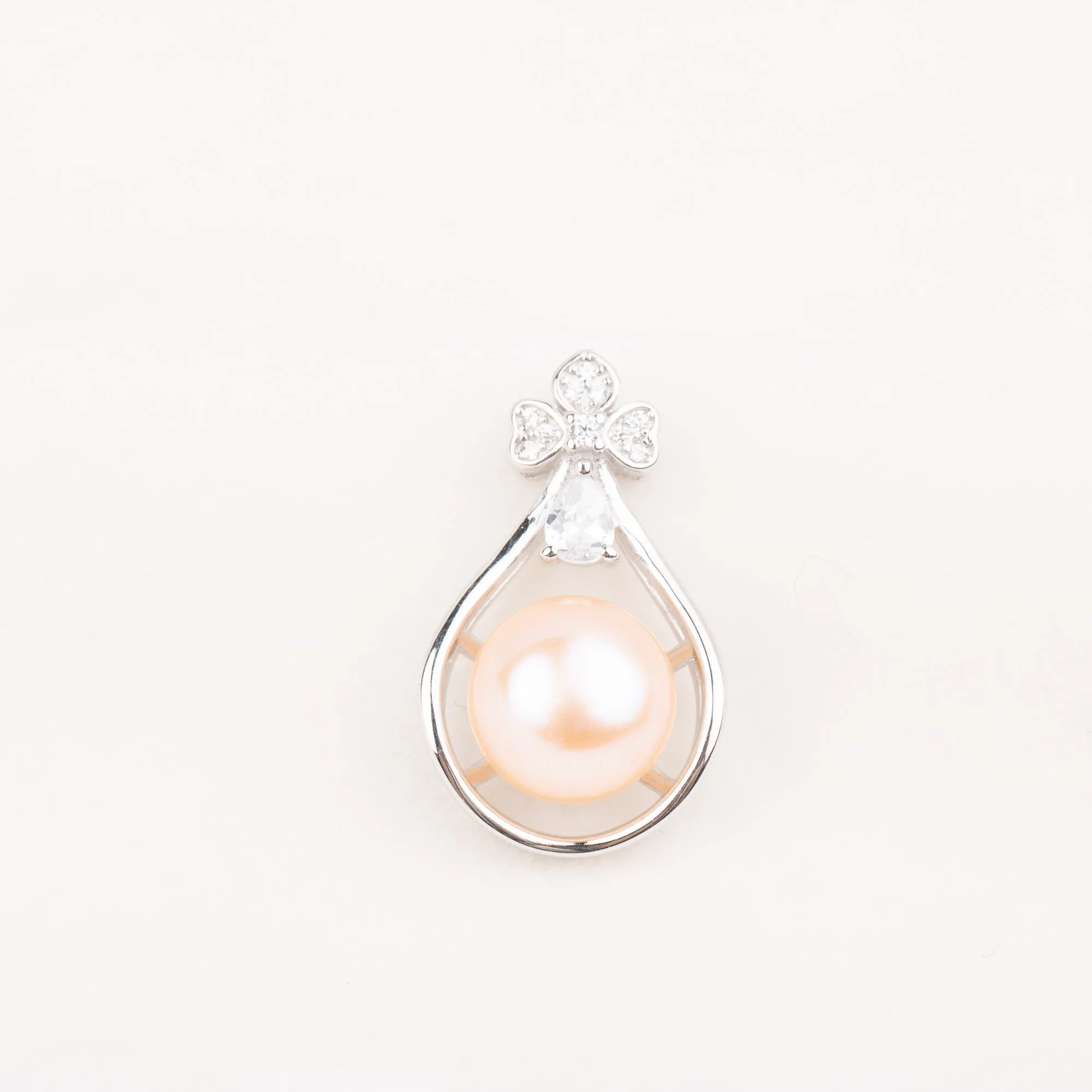 Pe010786 DIY 9-12mm Natural Freshwater pearl pendant accessory 925 sterling silver engagement jewelry necklace for women