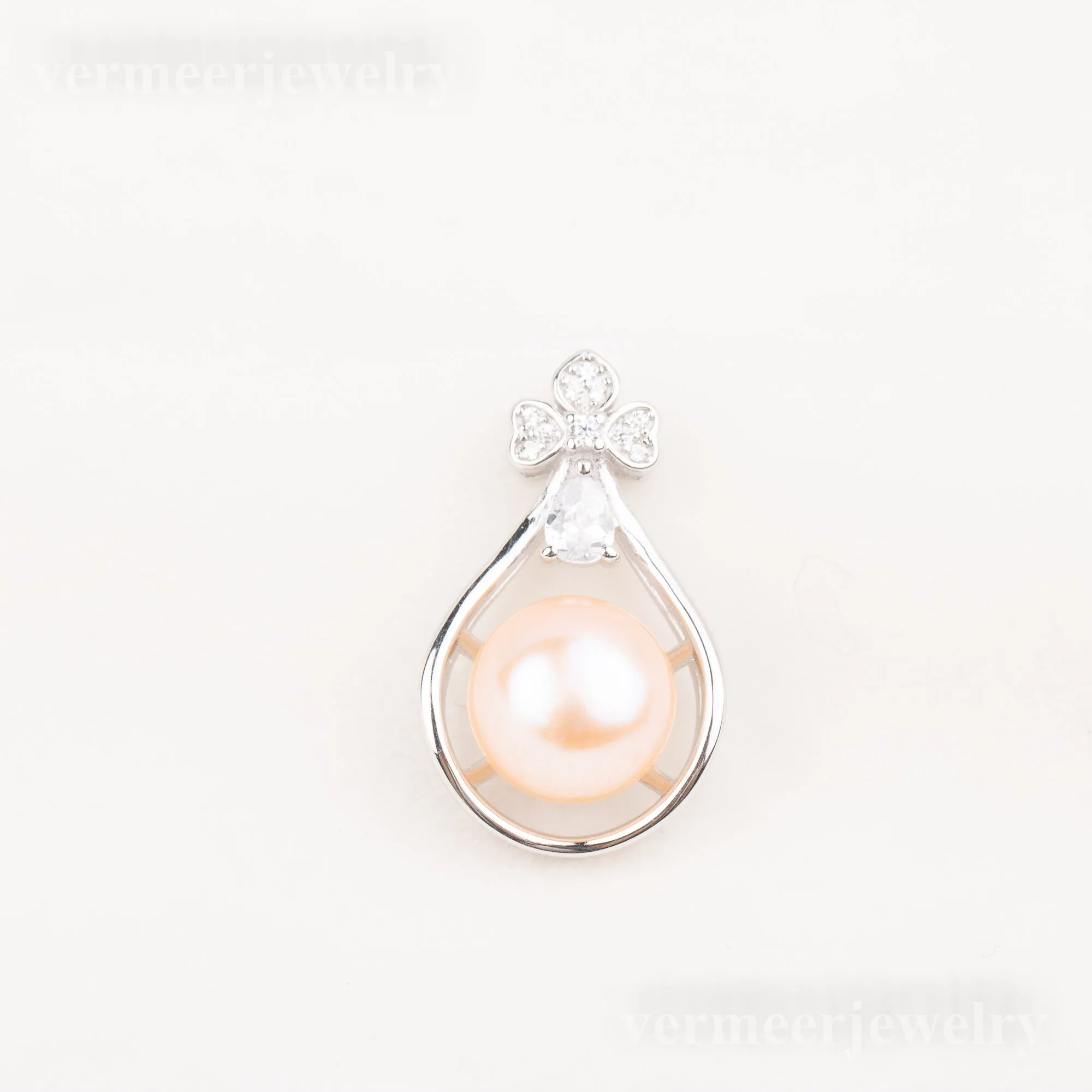 Pe010786 DIY 9-12mm Natural Freshwater pearl pendant accessory 925 sterling silver engagement jewelry necklace for women