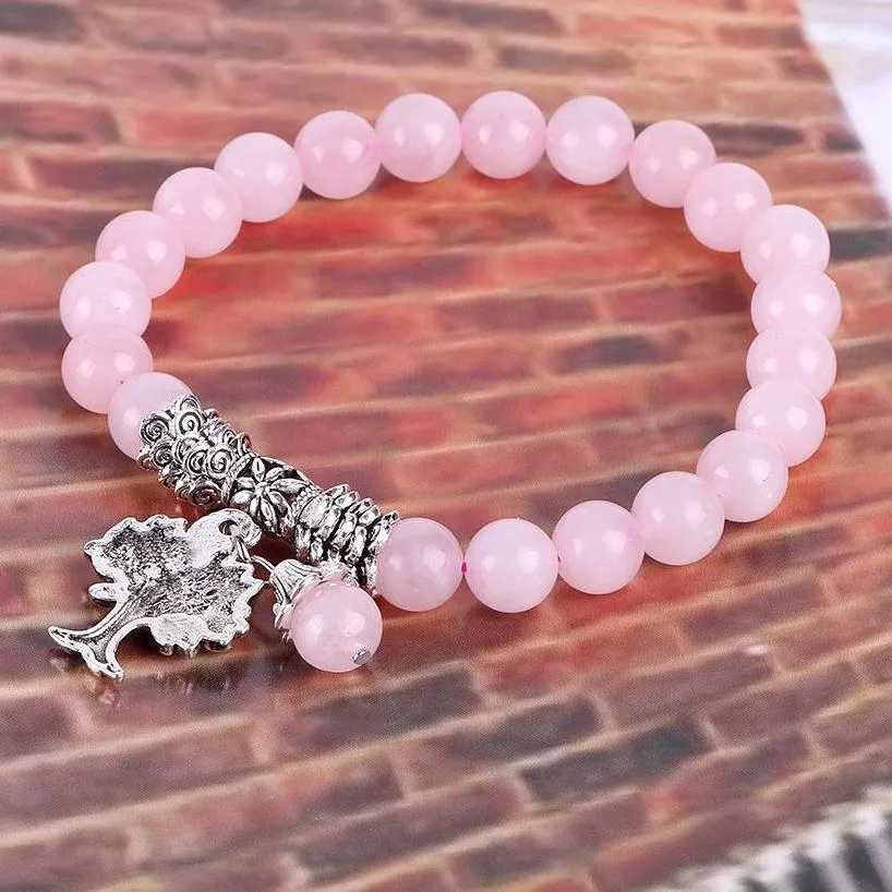 Pink Quartz Diffuser Bracelet